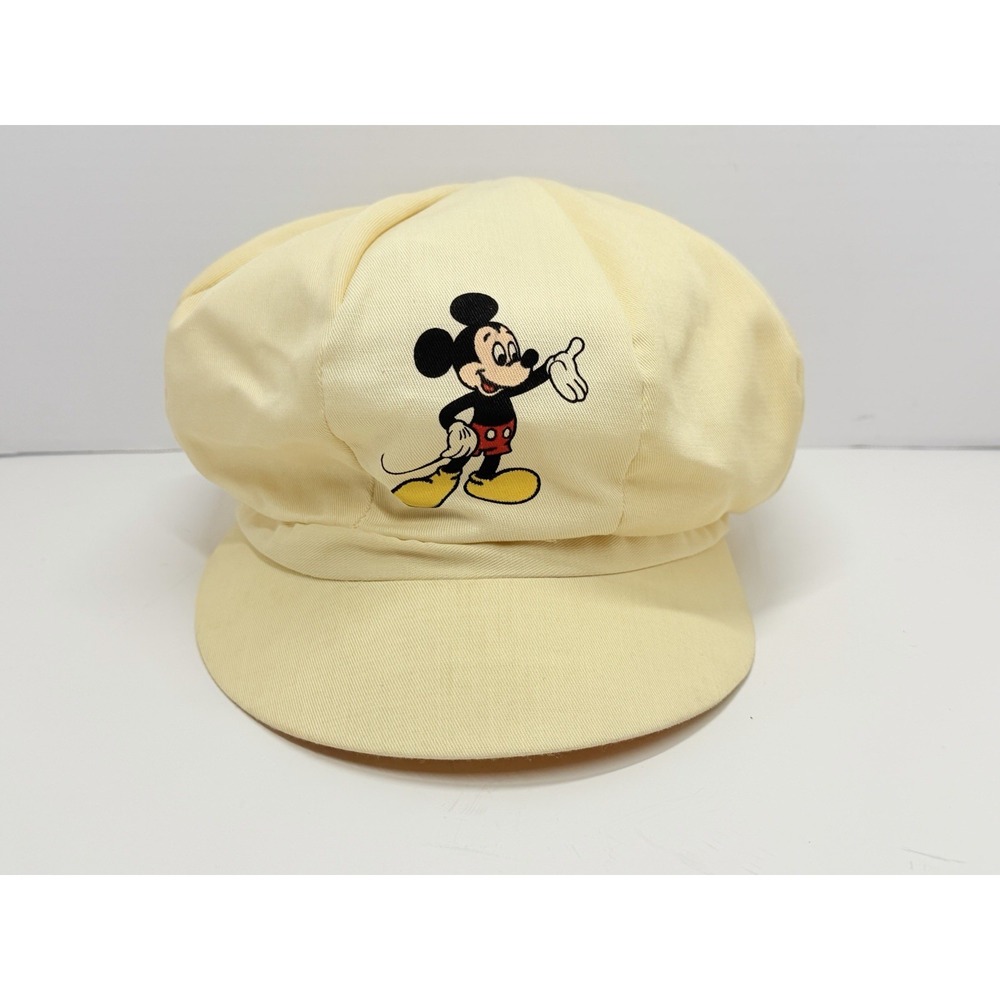 Vintage Pre-1986 Walt Disney Productions Mickey Mouse Newsboy Hat USA
